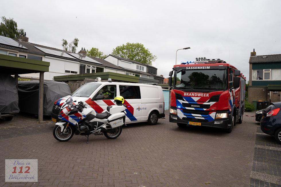 Brand in woning in Sassenheim, bewoner naar ziekenhuis