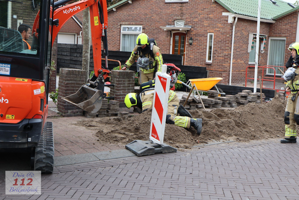 Herenstraat Voorhout afgesloten vanwege gaslekkage